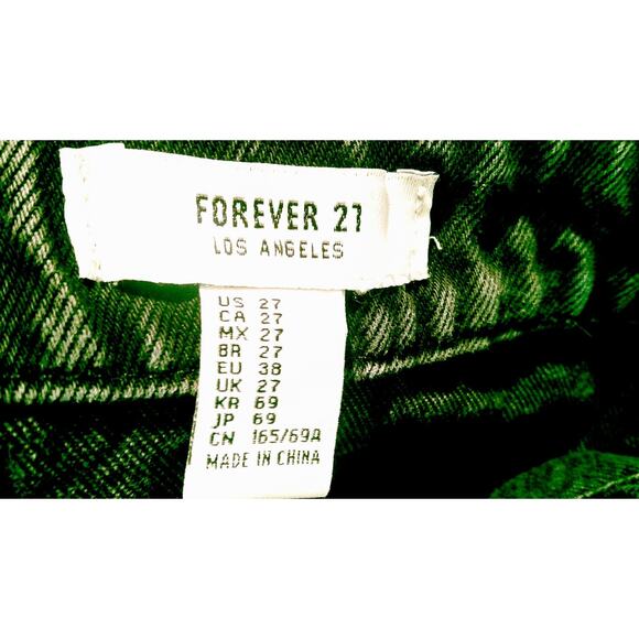 Forever 21 Los Angeles US 27 Black Gray Denim Button Fly Jean Skirt - Picture 3 of 4